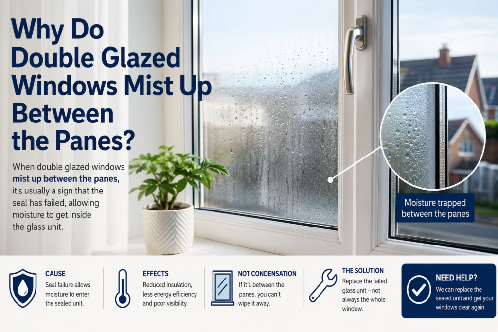 double glazed windows mist up