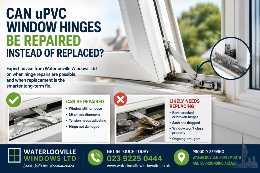 can uPVC window hinges be repaired